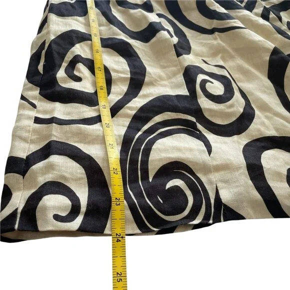 NWT Anthropologie The Wolf Gang Mirador Tan Linen Mini Dress Swirl SZ 6 - Picture 14 of 16